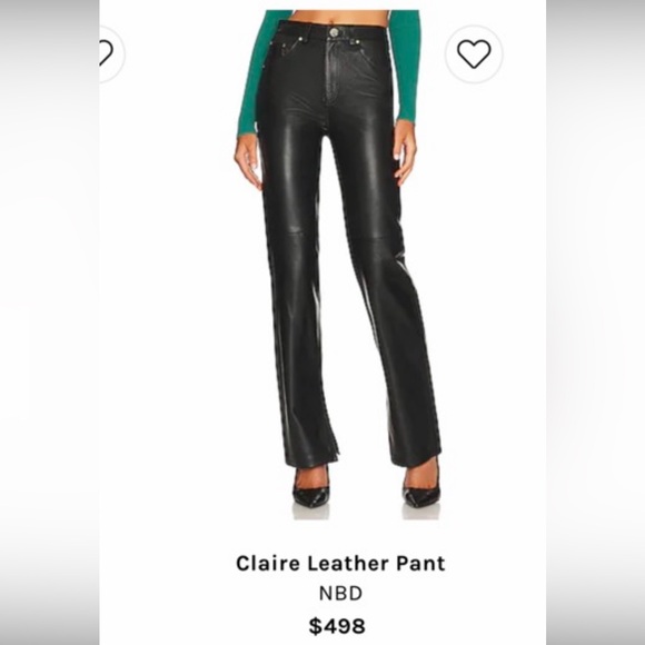 Claire Leather Pant in Black NBD / Revolve - Picture 2 of 9